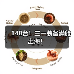 140台！三一装备满舱出海！