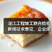 湛江工程竣工联合验收新规征求意见，企业须知关键要点（图1）