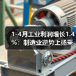 1-4月工业利润增长1.4%：制造业逆势上扬采矿业大幅下滑（图1）
