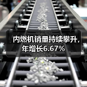 内燃机销量持续攀升，年增长6.67%（图3）
