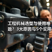 工程机械选型与使用难题?3大原因与5个实用解决方法(图4) 工程机械选型与使用难题?3大原因与5个实用解决方法(图4)