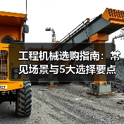 工程机械选购指南:常见场景与5大选择要点(图1) 工程机械选购指南:常见场景与5大选择要点(图1)