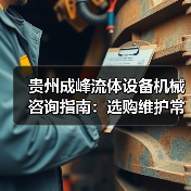 贵州成峰流体设备机械咨询指南:选购维护常见问题全解析(图1) 贵州成峰流体设备机械咨询指南:选购维护常见问题全解析(图1)