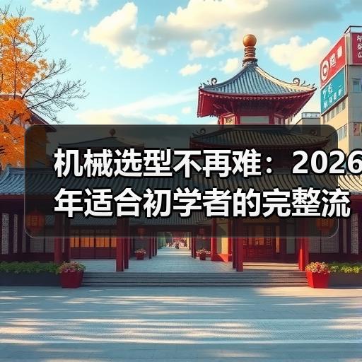 机械选型不再难：2026年适合初学者的完整流程与10大常见误区解析