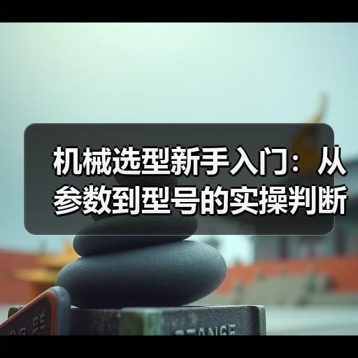 机械选型新手入门：从参数到型号的实操判断方法