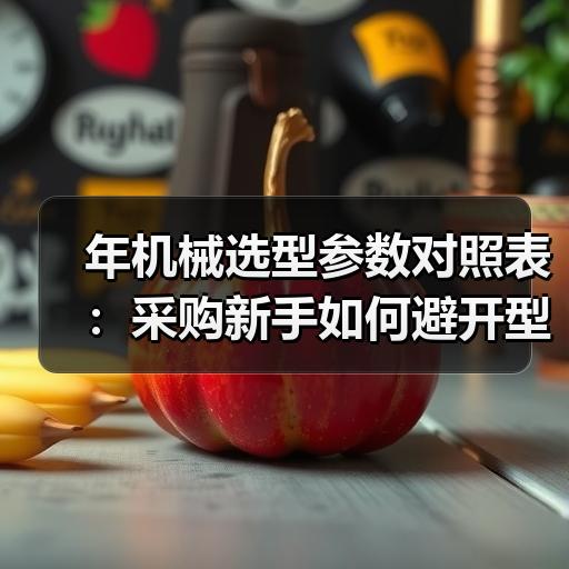 年机械选型参数对照表：采购新手如何避开型号与功率不匹配的坑